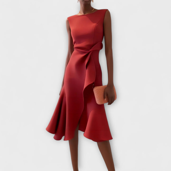 Robe Midi Valenza – Élégance Intemporelle