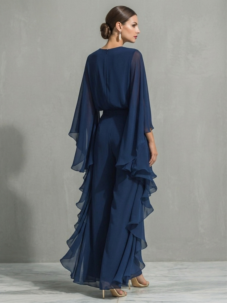 Aurora – Ensemble Élégant en Chiffon à Volants