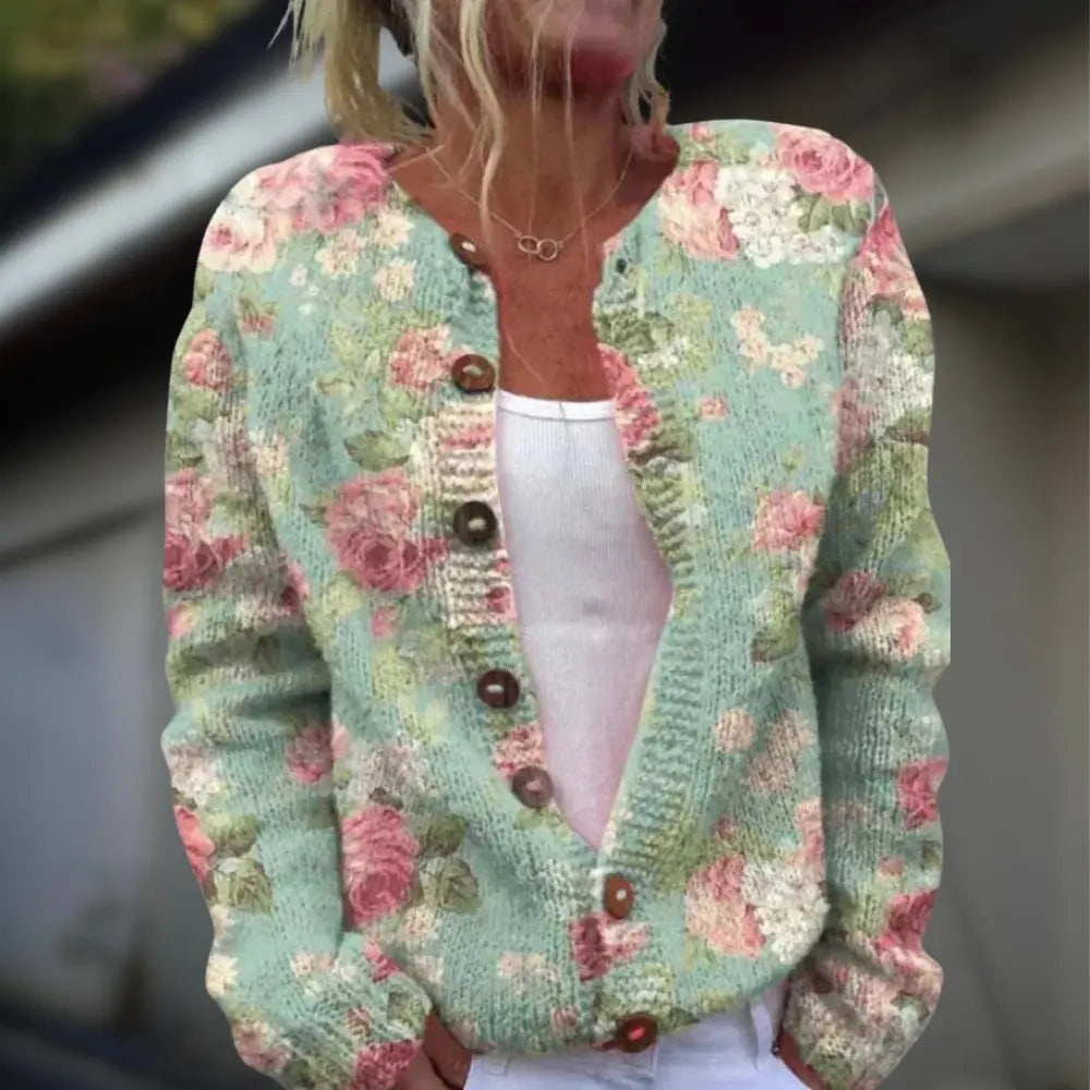 Catherine™ | Gilet en maille à imprimé