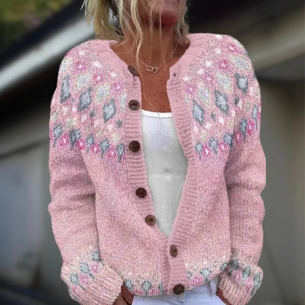 Beatrice™ | Gilet en maille à imprimé