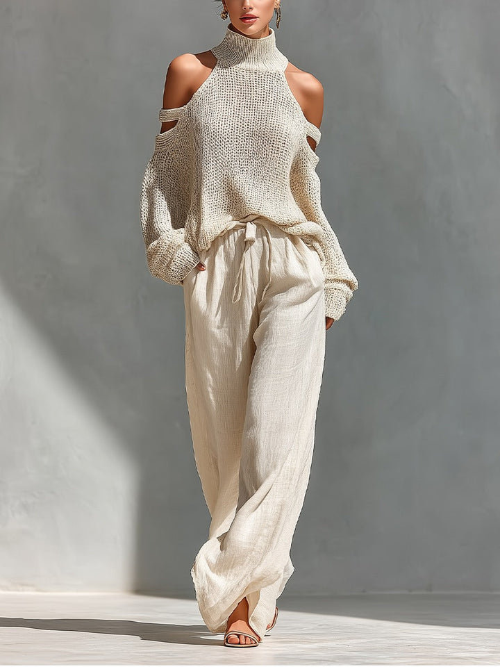 Camilla | Ensemble élégant en maille et lin