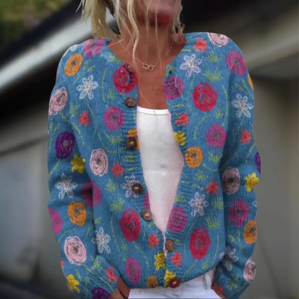 Catherine™ | Gilet en maille à imprimé