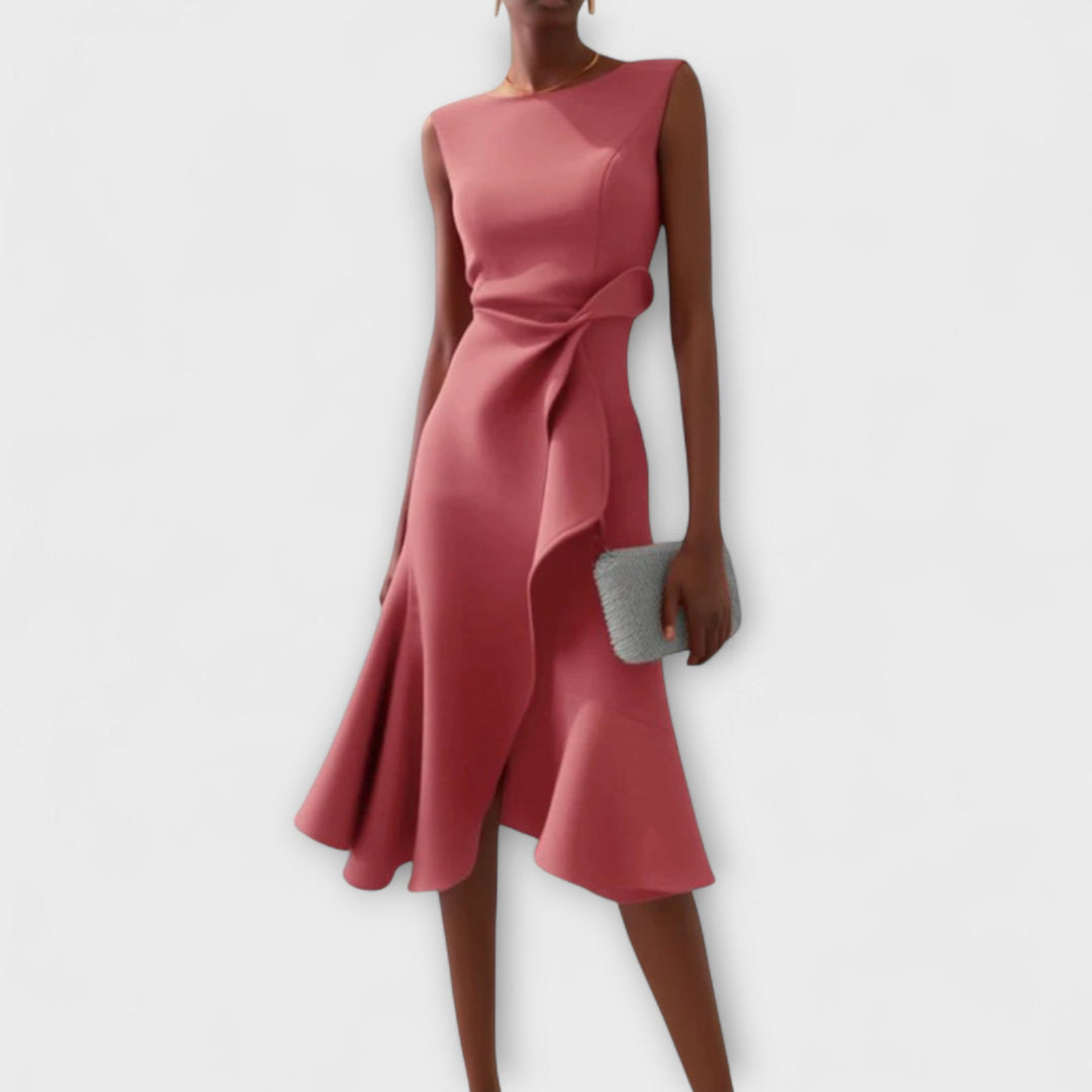 Robe Midi Valenza – Élégance Intemporelle