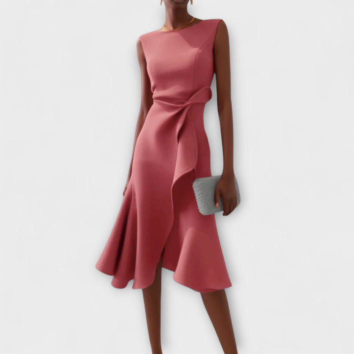 Robe Midi Valenza – Élégance Intemporelle