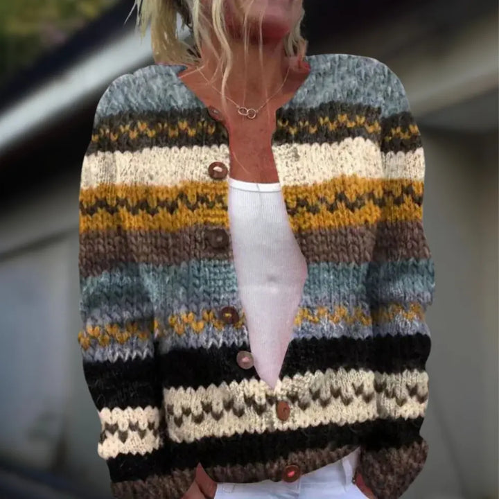 Beatrice™ | Gilet en maille à imprimé