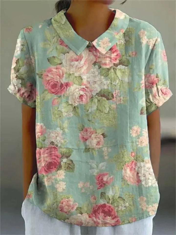 ATELIER ÉLÉGANCE | CHEMISE FLORALE RÉTRO POUR FEMME