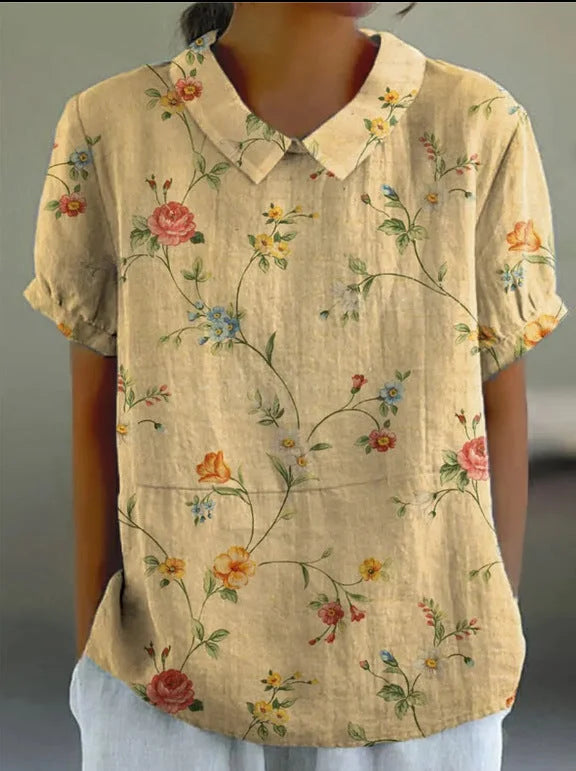 ATELIER ÉLÉGANCE | CHEMISE FLORALE RÉTRO POUR FEMME