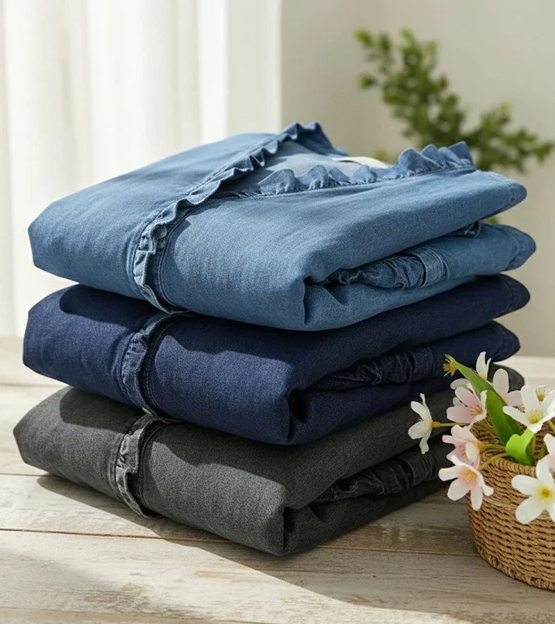 Adele | Blouse à col V et volants