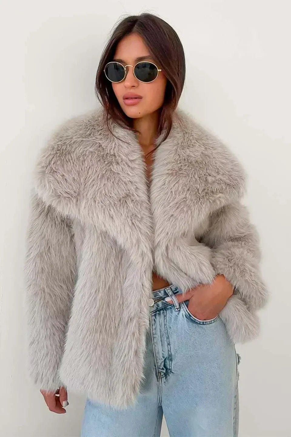 Amélia™  | Manteau Douillet en Fourrure