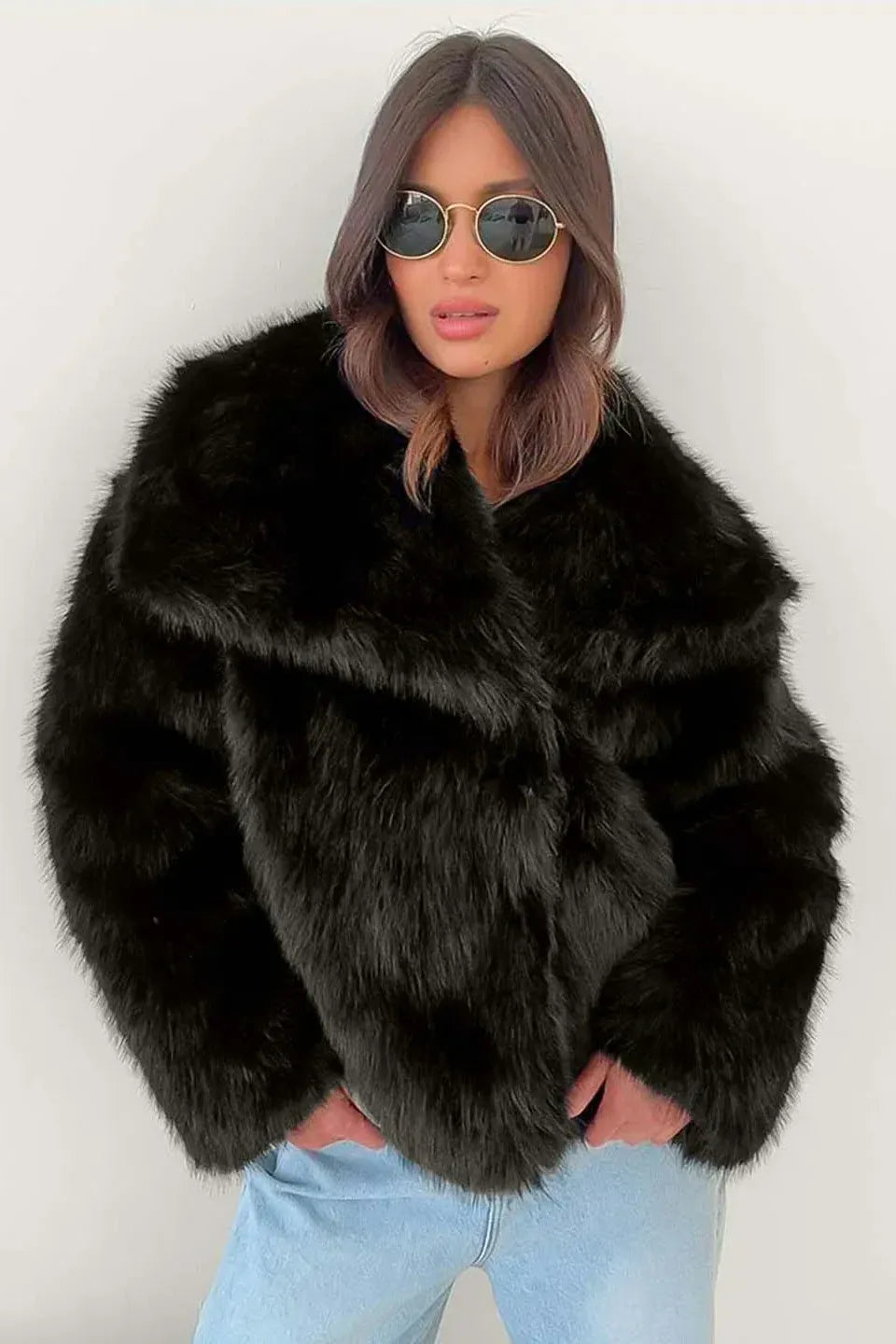 Amélia™  | Manteau Douillet en Fourrure