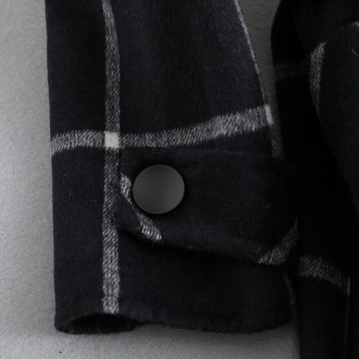 Selena™ | Manteau Élégant en Laine à Carreaux