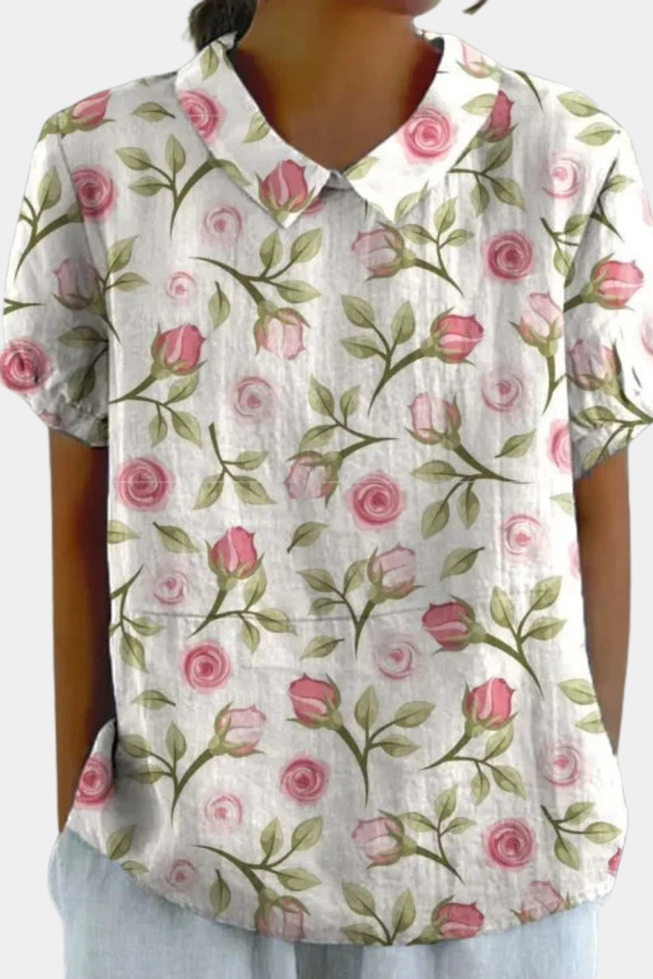 ATELIER ÉLÉGANCE | CHEMISE FLORALE RÉTRO POUR FEMME