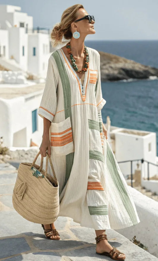Astrid™ | Robe Méditerranéenne Fluide