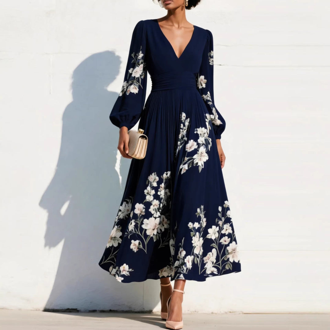 Robe Midi Aurélia – Décolleté en V Élégant