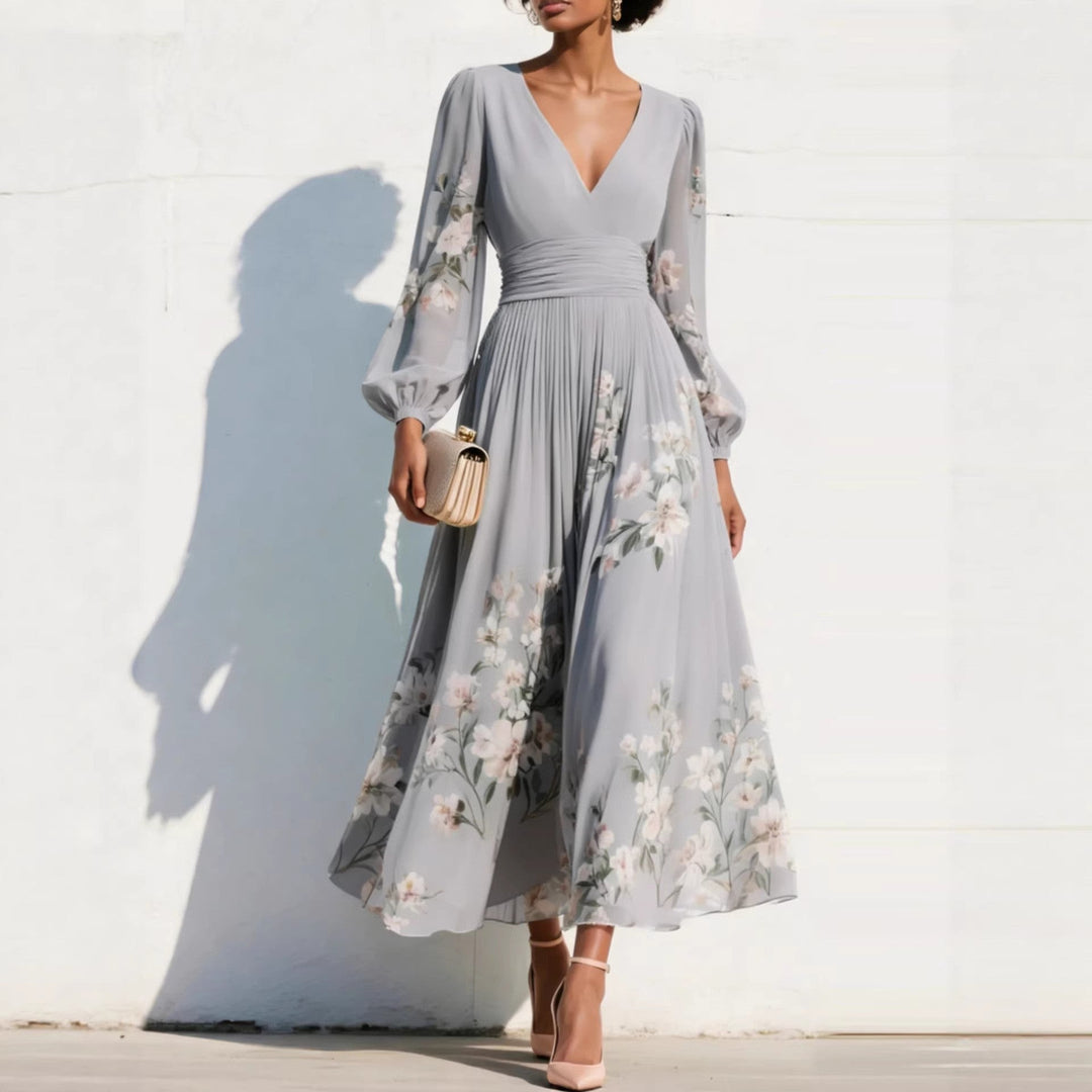Robe Midi Aurélia – Décolleté en V Élégant
