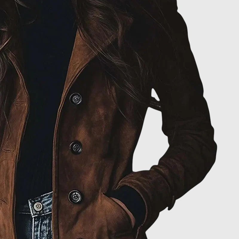 Julia™ – Manteau long en suédine