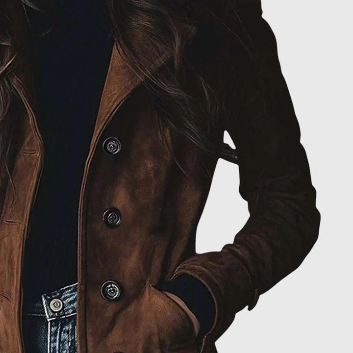 Julia™ – Manteau long en suédine