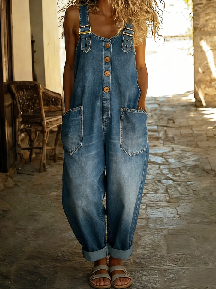 Rocio™ – Combinaison en denim casual avec boucle ajustable