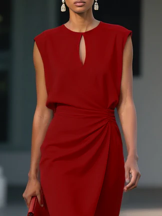 María | Robe midi au design élégant