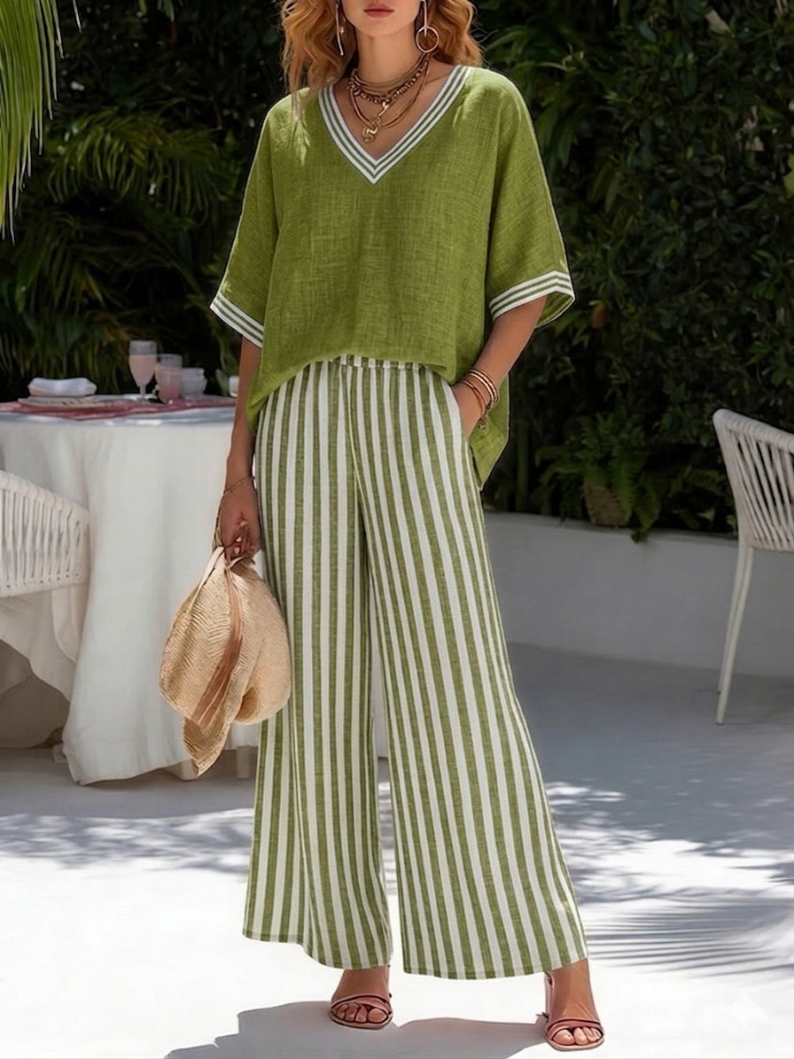 Ensemble Amélia – Été Léger & Pantalon Fluide